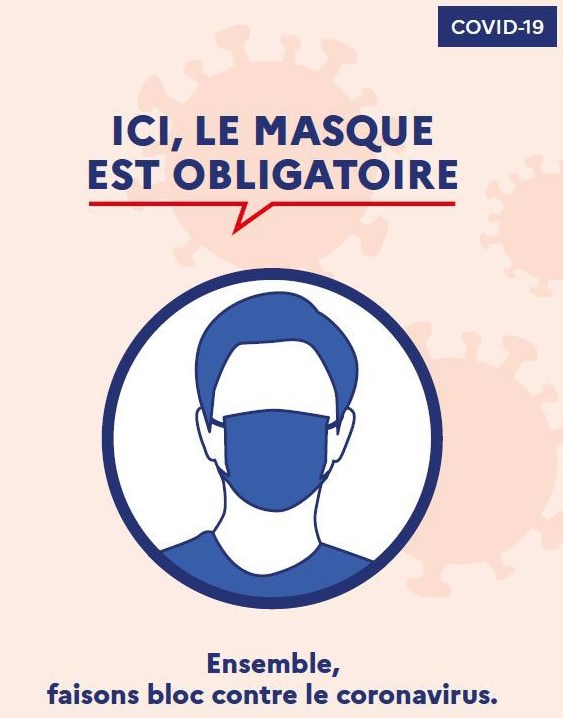 Affiche port du masque obligatoire