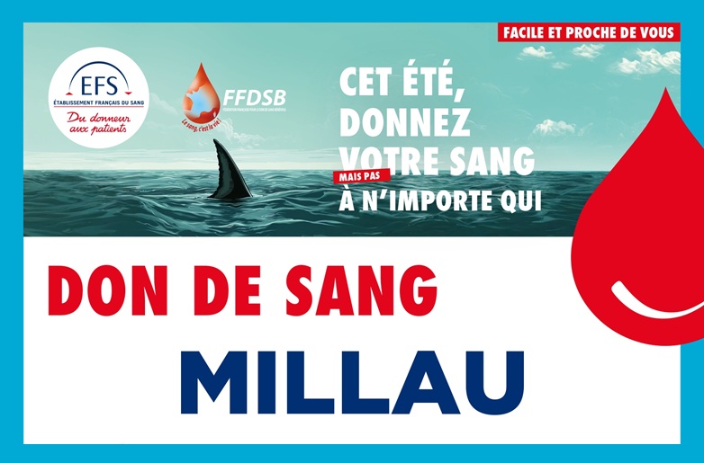 Lire la suite à propos de l’article Don de Sang Millau : du 7 au 10 Juillet